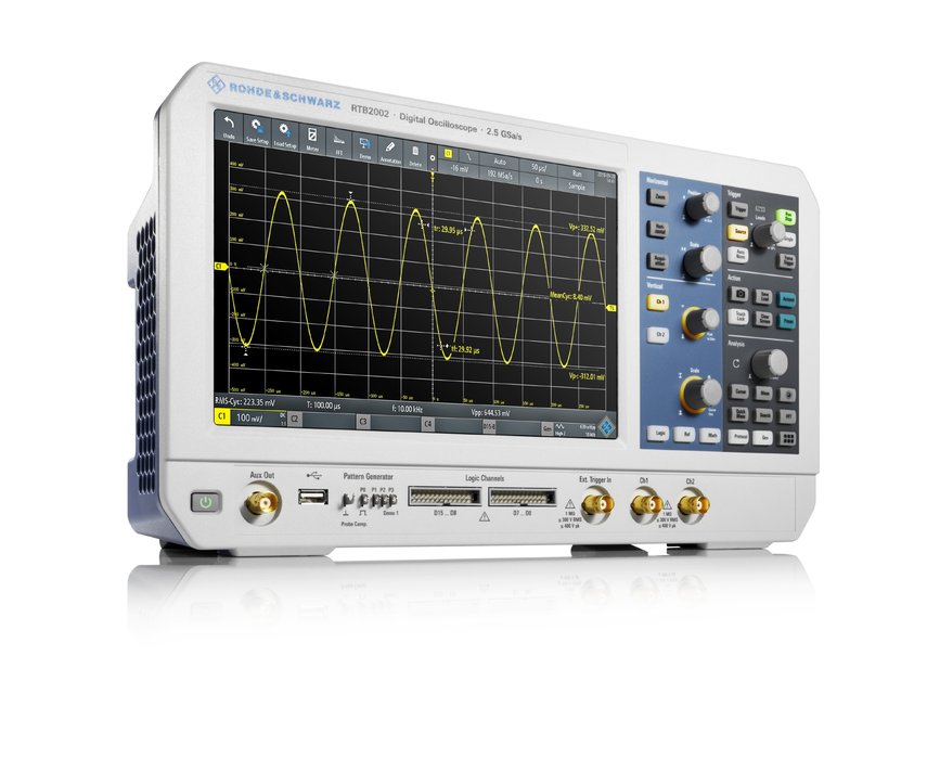 Rohde & Schwarz présente le premier oscilloscope industriel d’entrée de gamme avec un écran tactile et une résolution verticale de 10 bits